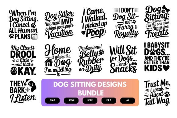 Download Dog Sitting SVG Bundle - Dog Collection