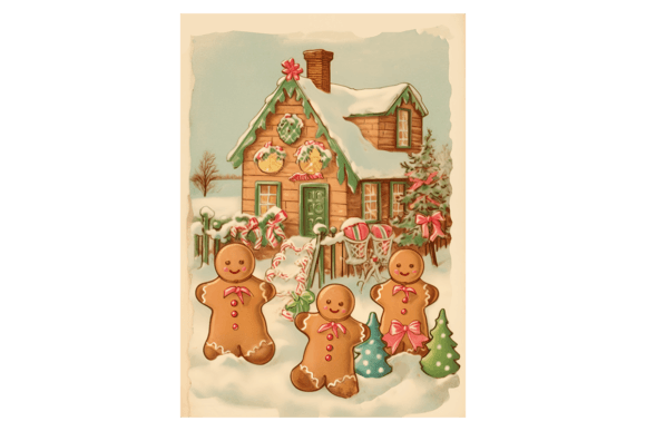 Download Gingerbread Family Christmas Card - Premium Resources