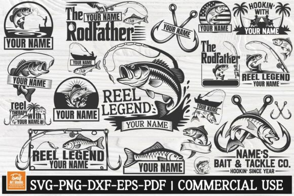 Download Fishing SVG Bundle, 20 Monogram Design - Fishing svg Collection
