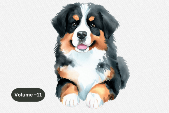 Download Bernese Mountain Dog Watercolor Clipart - Dog Collection