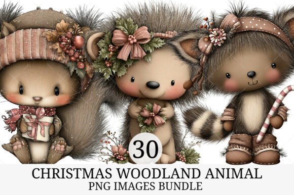 Download Whimsical Christmas Woodland Animal PNG - Premium Resources