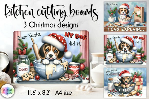 Download Funny Christmas Cutting Boards, Dog PNG - Dog Collection