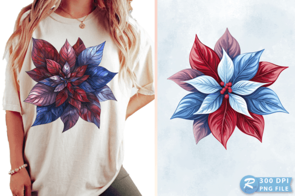 Download Watercolor Poinsettia Christmas Clipart - Premium Bundle