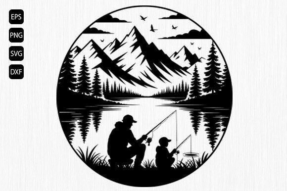 Download Father and Son Fishing Svg, Fishing Svg - Fishing svg Collection