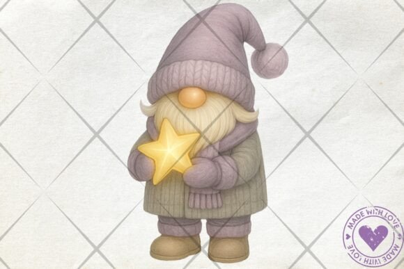 Download Winter Gnome with Star PNG Cozy Clipart - Premium Bundle